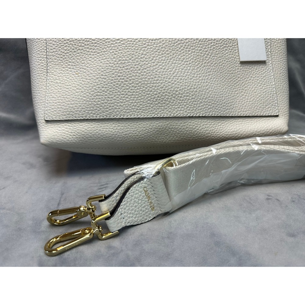Calvin Klein Tote Larissa White Large NWT Leather Crossbody Handbag - Picture 2 of 11